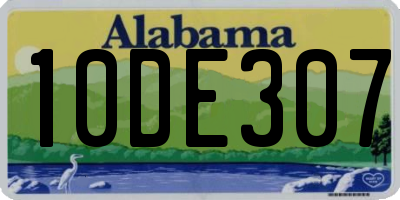 AL license plate 10DE307