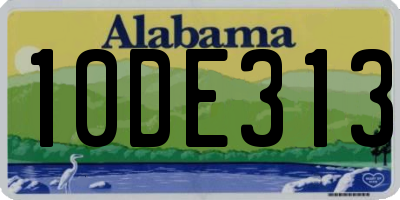 AL license plate 10DE313