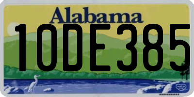 AL license plate 10DE385