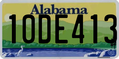AL license plate 10DE413