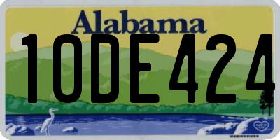 AL license plate 10DE424