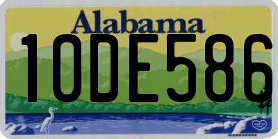 AL license plate 10DE586