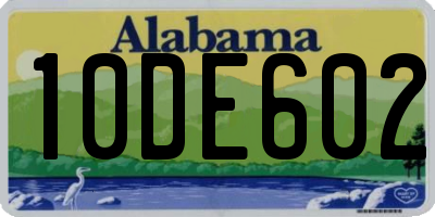 AL license plate 10DE602