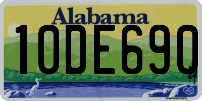 AL license plate 10DE690