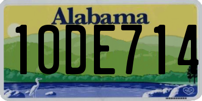 AL license plate 10DE714