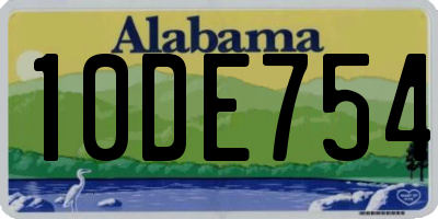 AL license plate 10DE754