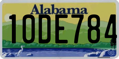 AL license plate 10DE784