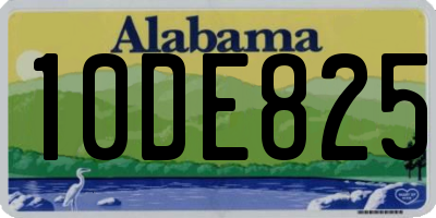 AL license plate 10DE825