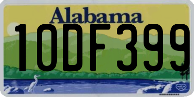 AL license plate 10DF399