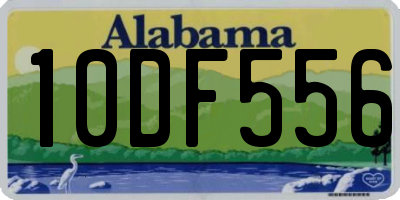 AL license plate 10DF556