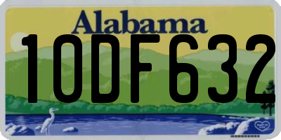 AL license plate 10DF632