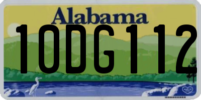 AL license plate 10DG112