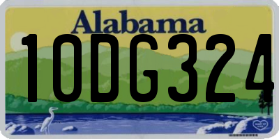 AL license plate 10DG324