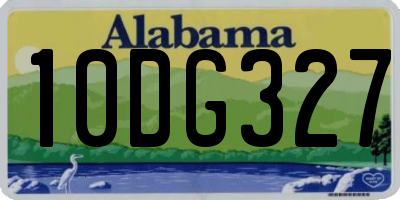 AL license plate 10DG327