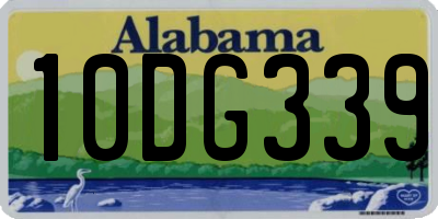 AL license plate 10DG339