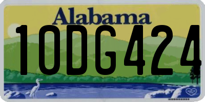 AL license plate 10DG424