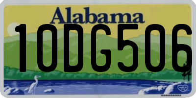 AL license plate 10DG506