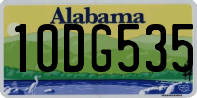 AL license plate 10DG535