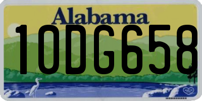 AL license plate 10DG658