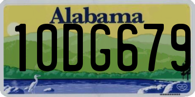 AL license plate 10DG679