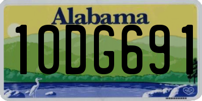 AL license plate 10DG691