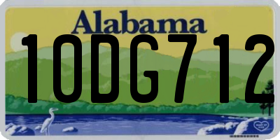 AL license plate 10DG712