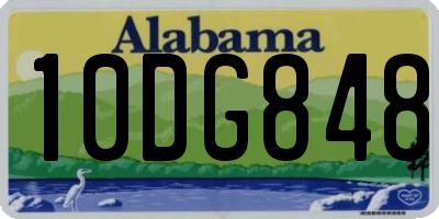 AL license plate 10DG848