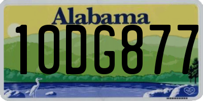 AL license plate 10DG877