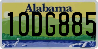 AL license plate 10DG885