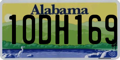 AL license plate 10DH169