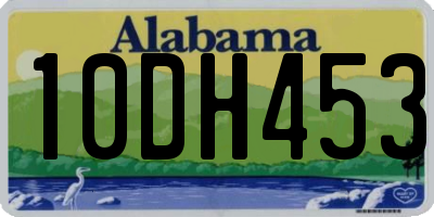 AL license plate 10DH453