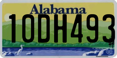 AL license plate 10DH493
