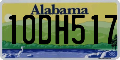 AL license plate 10DH517