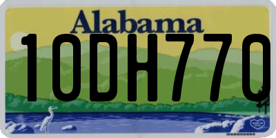 AL license plate 10DH770