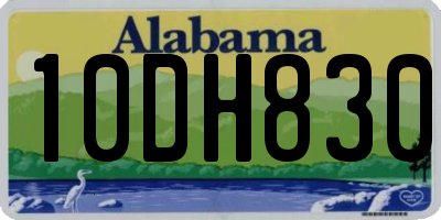 AL license plate 10DH830