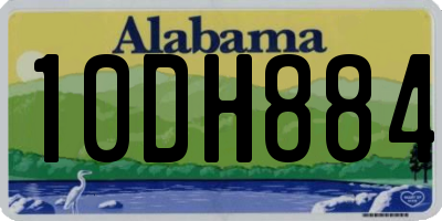 AL license plate 10DH884
