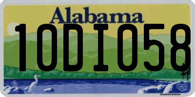 AL license plate 10DI058