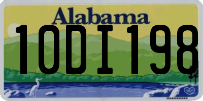 AL license plate 10DI198