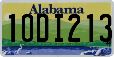 AL license plate 10DI213
