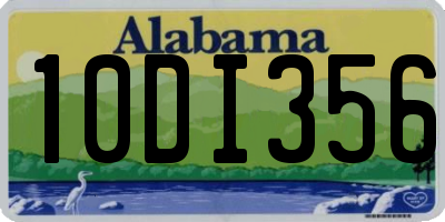 AL license plate 10DI356