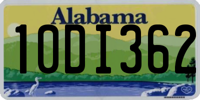AL license plate 10DI362