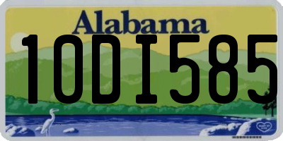 AL license plate 10DI585