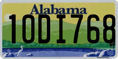 AL license plate 10DI768
