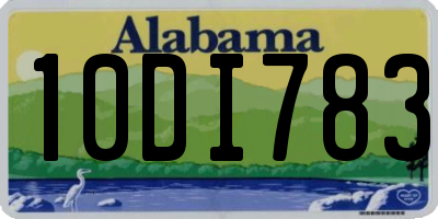 AL license plate 10DI783