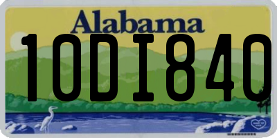 AL license plate 10DI840