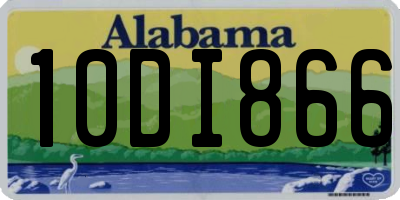 AL license plate 10DI866