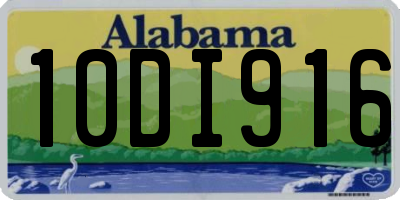 AL license plate 10DI916