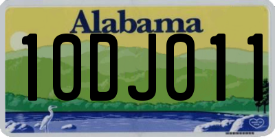 AL license plate 10DJ011