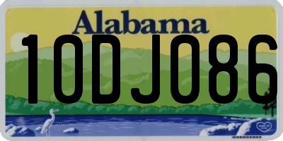 AL license plate 10DJ086