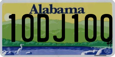 AL license plate 10DJ100